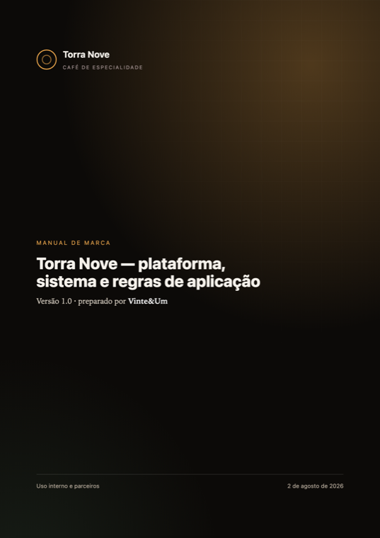 Primeira página do manual de marca de exemplo